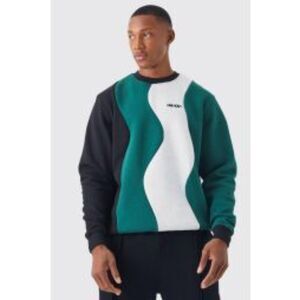 BoohooMan MAN Core Fit Colour Block Sweatshirt XL
